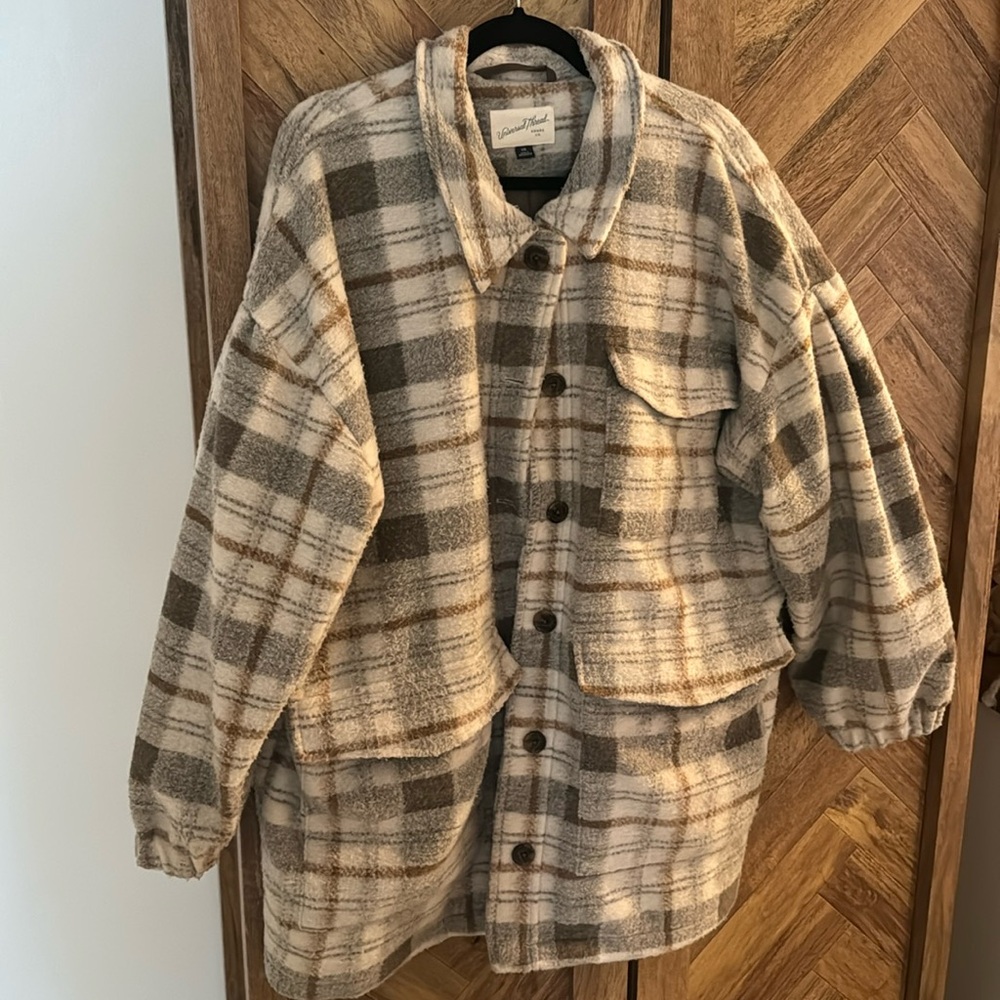 Fleece flannel jacket